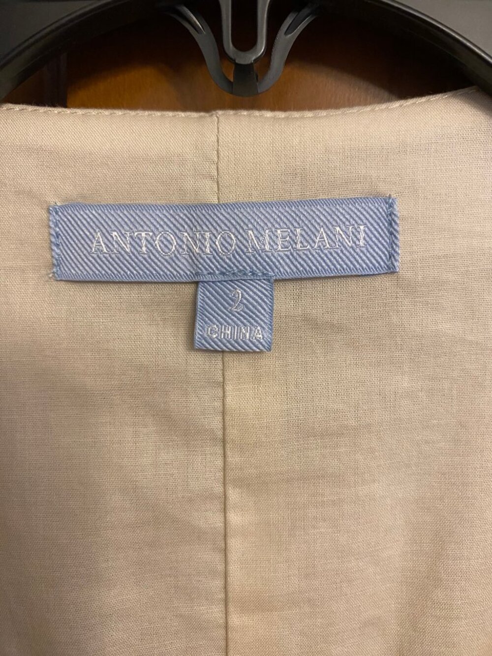 Antonio Melani Linen Blend Wrap Dress Size 2 - Picture 3 of 4